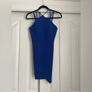 Sugarlips Asymmetrical Blue Dress